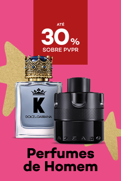 Perfumes para Homem com destaque promocional de até 60% sobre preço de Venda ao Público Recomendado